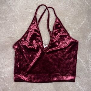 BRAND NEW!!! NEVER WORN! Soft burgundy cropped top